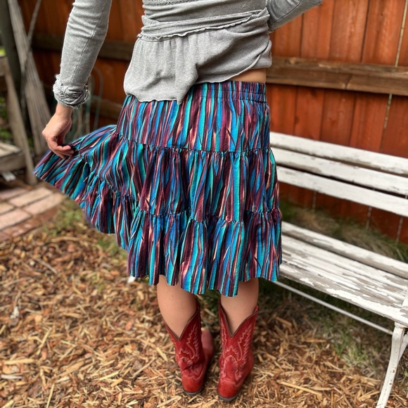 Miller Stockman for Western Living Vintage skirt. Cotton, square/line dance - Picture 3 of 10